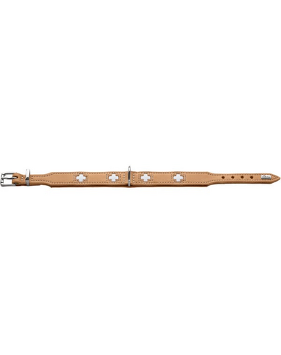 HUNTER Swiss Zgarda din piele pentru caini, marime XS (32) 24-28,5/2,6 cm, bej
