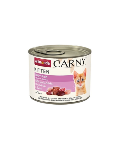 ANIMONDA Carny Kitten Baby Paté 200 g Pateu pentru pisoi, cu vita si pui