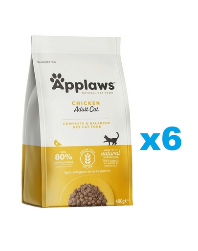 APPLAWS Cat Adult Chicken 2,4 kg (6x400 g) Mancare pentru pisici adulte, cu pui