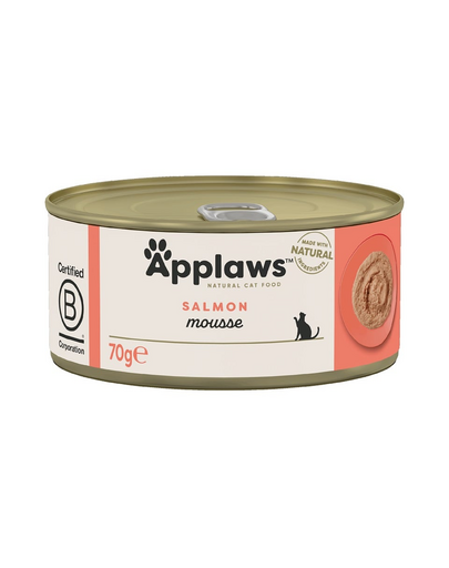 APPLAWS Cat Mousse Tin  Mancare umeda pentru pisici adulte, cu somon 70g