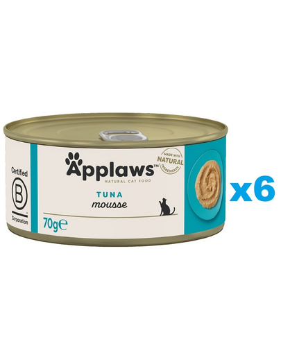 APPLAWS Cat Adult Mousse Tuna Mancare umeda, pisica adulta, mousse cu ton 6x70 g