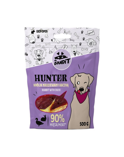 MR. BANDIT Hunter Recompensa caine, cu umplutura de iepure si rata 500 g