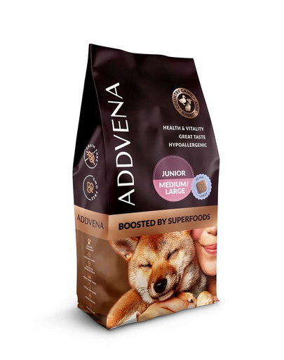 ADDVENA Boosted by Superfoods Junior medium&large 10 kg crochete catelusi rase medii si mari