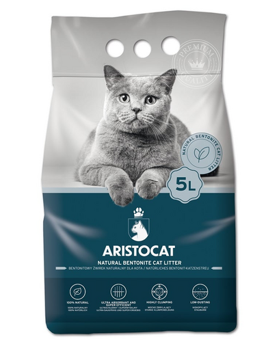 ARISTOCAT Bentonite Plus Nisip pentru litiera pisicilor, din bentonita 5 L