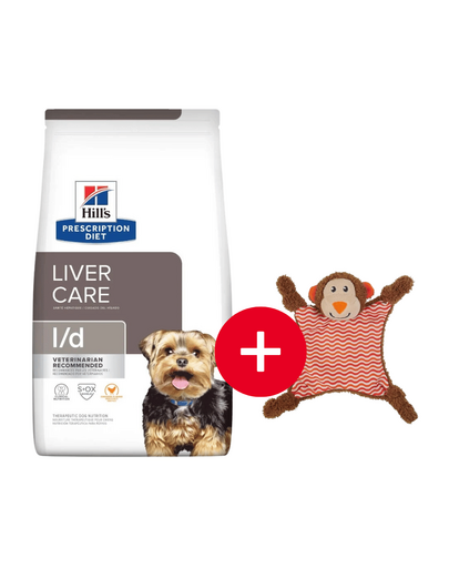 HILL'S Prescription Diet Canine l/d Liver Care 10 kg pentru caini bolnavi de ficat + jucarie GRATIS