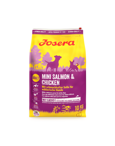 JOSERA Mini Salmon&Chicken 10kg pentru câini adulți de talie mică