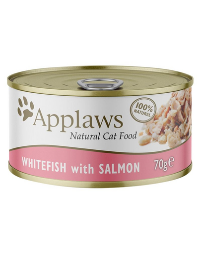 APPLAWS Cat Whitefish & Salmon conserva hrana pisica, cu peste alb si somon 70g