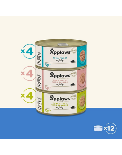 APPLAWS Cat Tin Fish Selection in Jelly Multipack 12x70g hrana umeda cu peste in gelatina pentru pisici