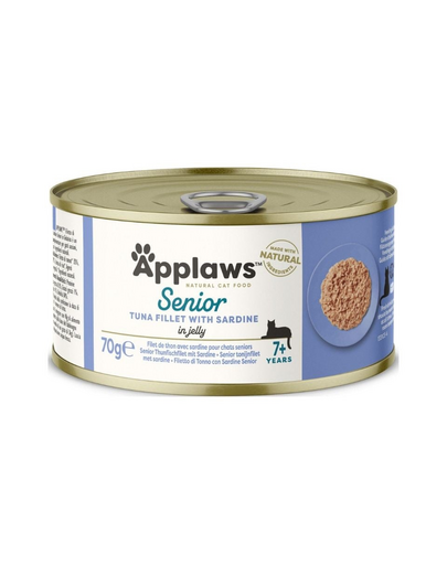 APPLAWS Cat Senior Tuna Fillet with Sardine Mancare umeda pentru pisici senior, cu ton si sardine 70 g