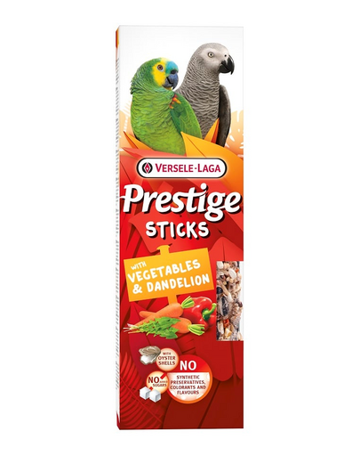 VERSELE-LAGA Prestige Sticks 2 batoane cu legume si papadie pentru papagali mari 140g