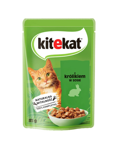 KITEKAT Iepure in sos 85 g pentru pisici adulte