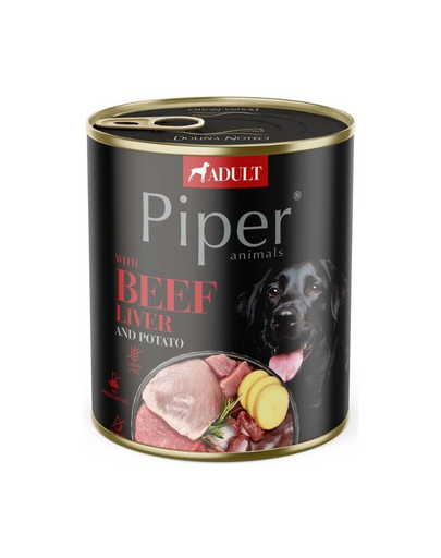 PIPER Hrana umeda cu ficat vita si cartofi pentru caini 800g