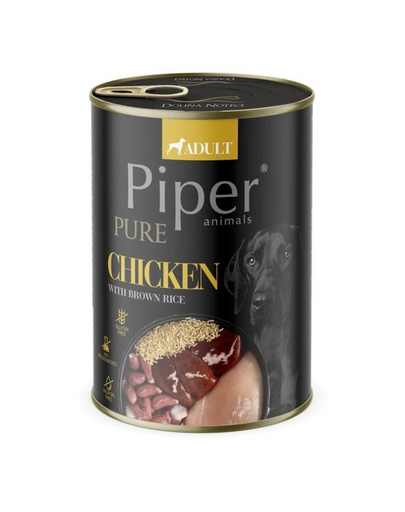 PIPER Pure pui cu orez brun 400g hrana umeda caine