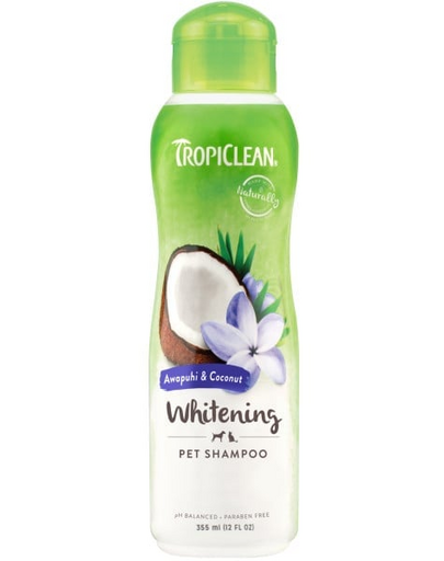 TROPICLEAN Awapuhi & Coconut Whitening Shampoo 355ml sampon blana alba pentru caini si pisici