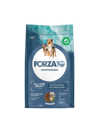 FORZA10 All Breeds Maintenance Fish Rice hrana caini de toate rasele 12 kg