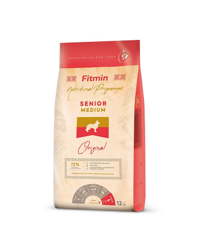 FITMIN Dog Medium Senior 12 kg Hrana fara gluten caini seniori talie medie