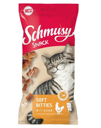 SCHMUSY SNACK Soft Bities set recompense pisici 16x60 g cu pui