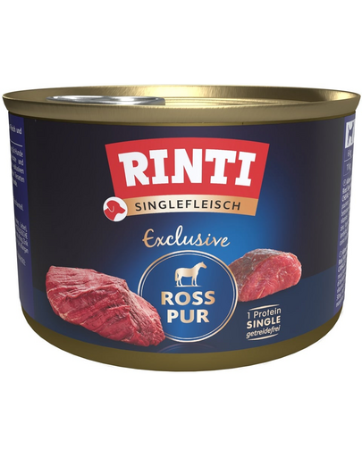 RINTI Singlefleisch Exclusive Horse Pure conserva monoproteica pentru caini 185 g carne de cal