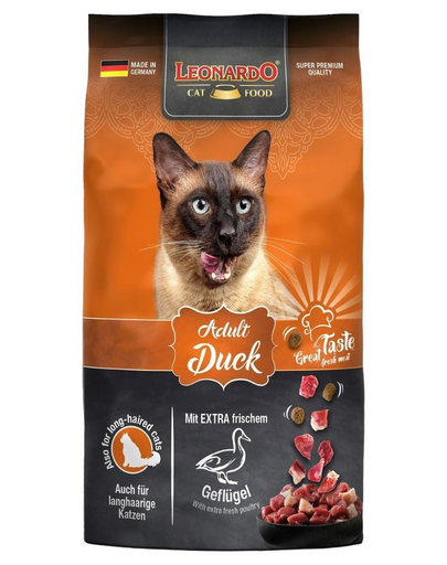 LEONARDO Adult Duck Rice hrana uscata cu rata pentru pisici 0,3 kg