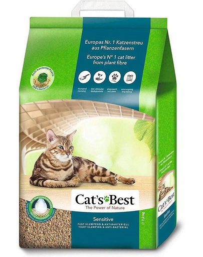 JRS Cat\'s Best Sensitive Asternut din lemn pentru litiera pisicilor 20L