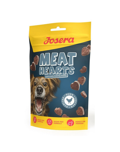 JOSERA Meat Hearts Chicken recompense cu pui pentru caini 70g