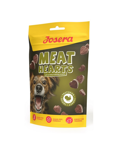 JOSERA Meat Hearts Turkey recompense pentru dresaj caini 70g curcan