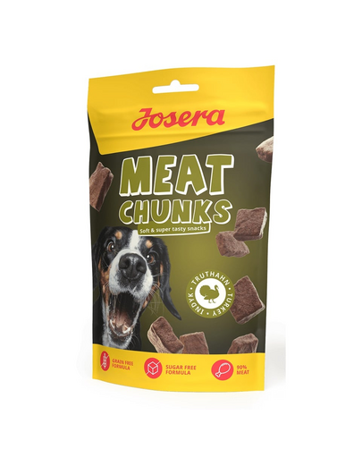 JOSERA Meat Chunks Turkey recompense uscate pentru caini 70g curcan