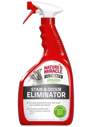 NATURE\'S MIRACLE ULTIMATE Stain&Odour Remover Cat 946 ml solutie pete si mirosuri pisici