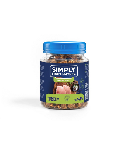 SIMPLY FROM NATURE Smart Bites Gustare dresaj caini, curcan 130 g