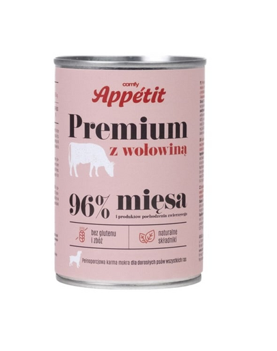 COMFY APPETIT PREMIUM Hrana caine adult, cu vita 400 g