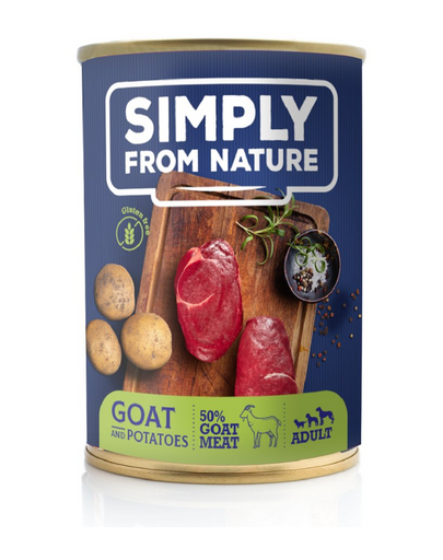 SIMPLY FROM NATURE hrana umeda pentru caini 6 x 400 g + 1 GRATIS capra si cartofi