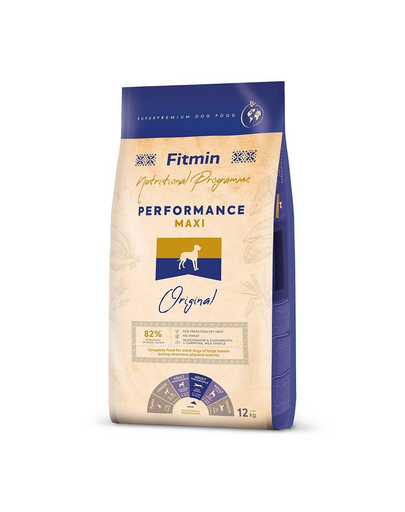 FITMIN dog maxi performance, Mancare pentru caini de talie mare foarte activi 12 kg