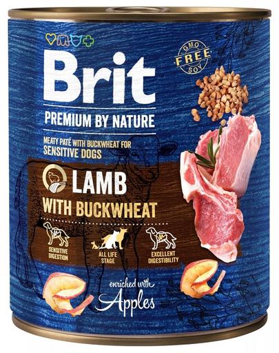 BRIT Premium by Nature 800 g hrana umeda caine, miel si hrisca