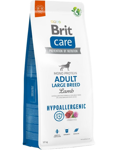 BRIT Care Hypoallergenic Adult Large Breed Sac hrana pentru caini talie mare, cu miel 12 kg