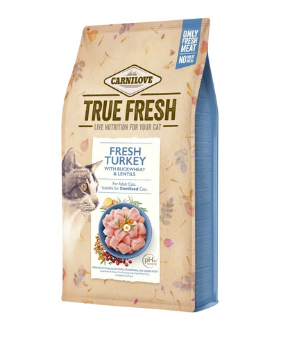 CARNILOVE Cat True Fresh Turkey 1,8 kg hrana pisica adulta, din curcan