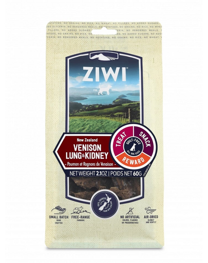 ZIWIPEAK Dog Chews Venison lung & kidney 60 g Recompense caini, plamani si rinichi de vanat