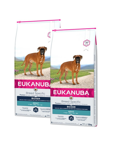 EUKANUBA Breeds Specific hrana uscata pentru cainii adulti rasa boxer 24 kg (2 x 12 kg)