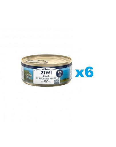 ZIWIPEAK Cat Mackerel 6x85 g hrana pisici, cu macrou