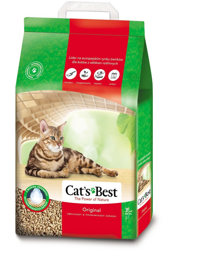 JRS Cat\'s Best Eco Plus Asternut natural din lemn pentru litiera 7 L (3 kg)