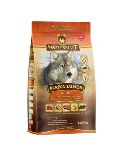 WOLFSBLUT Alaska Salmon Adult hrana pentru caini cu somon si cartofi 12,5 kg