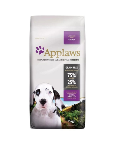 APPLAWS Large Puppy hrana uscata pentru catei de talie mare, cu pui 15 kg