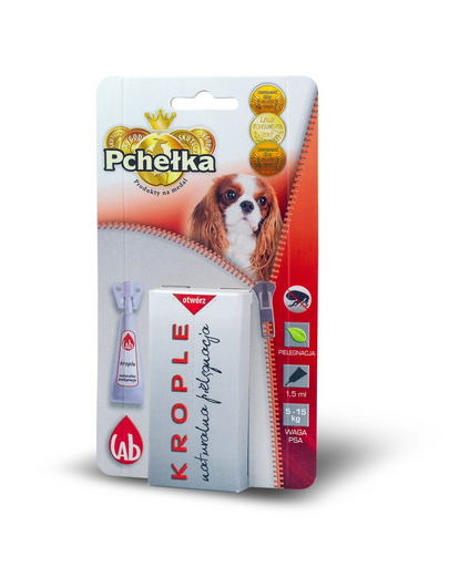 PCHELKA Bio Picaturi pentru protectia impotriva parazitilor, pentru caini de la 5 la 15 kg, 1.5 ml