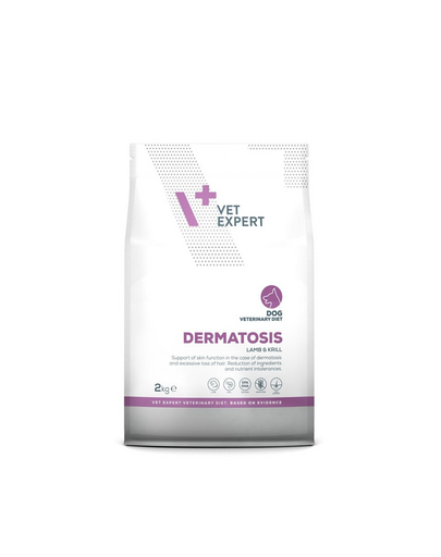 VET EXPERT Veterinary Diet Dog Dermatosis Lamb and Krill 2 kg dieta caini cu dermatoza