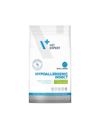 VET EXPERT Veterinary Diet Hypoallergenic Small Breed Insect 8 kg pentru caini cu intolerante alimentare