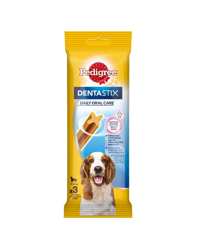 PEDIGREE DentaStix (rase medii) tratament dentar caini 3 buc - 77g