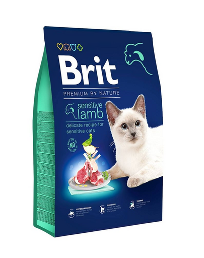 BRIT Cat Premium by Nature Sensitive lamb Hrana uscata pentru pisici cu tractul digestiv sensibil, cu miel  1,5 kg