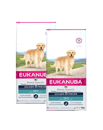 EUKANUBA Adult Breeds Specific Golden Retriever Chicken Hrana uscata caini adulti, cu pui 24 kg (2 x 12 kg)