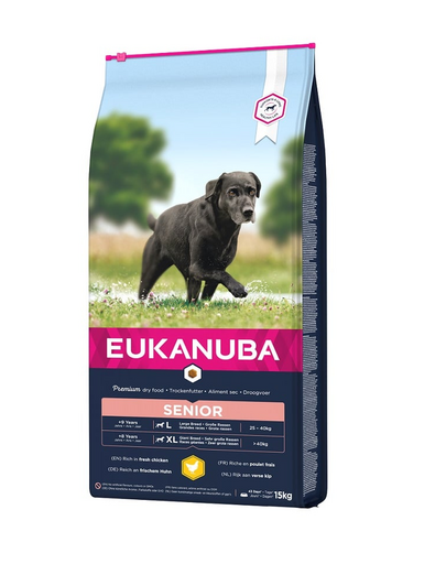 EUKANUBA Caring Senior Large Breed Hrana uscata caini seniori talie mare, bogat in pui 15kg