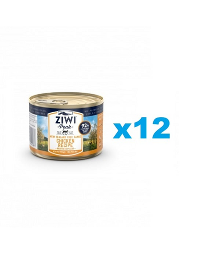 ZIWIPEAK Cat Chicken hrana cu pui, pentru pisici 12 x 185 g