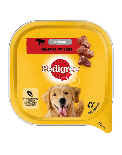 PEDIGREE Adult Hrana umeda pentru caini cu carne de vita si ficat in mousse 300 g